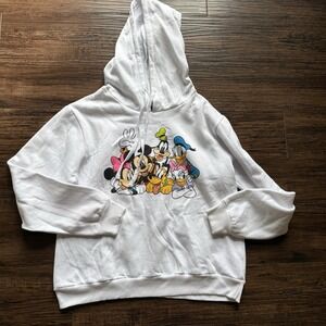Disney Mickey & Friends Sensational Six Hoodie Size Large Signature Back Print